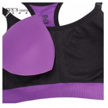 夏娃的诱惑（EVE'S temptation）V6490311 霓虹系列圆领美背瑜伽背心女士运动文胸 紫色 70B/S