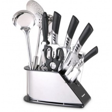 拜格BAYCO 刀具套装不锈钢刀具11件菜刀锅铲厨具组合厨房套刀BD2211B