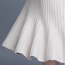 欧偲麦 鱼尾裙半身裙中长款秋季毛线裙针织包臀裙女一步2018新款时尚气质 YZM-2190 米白 均码（1尺9-2尺5）