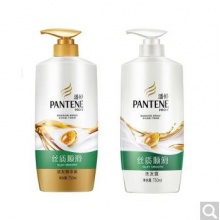 潘婷（PANTENE） 潘婷乳液修复洗发露/水护发素套装秀发能量水 男女士 丝质顺滑洗发水750ml +护发素750ml